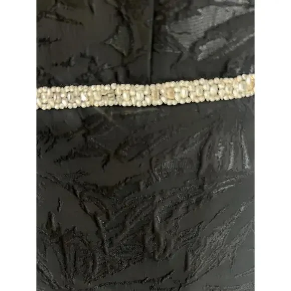 $695 Alice + Olivia Ellis Embellished Mini Black Sleeveless Dress Size 10 - Picture 5 of 14